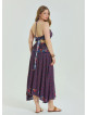 Floral Patterned Loose Asymmetric Plus Size Skirt